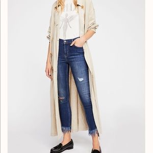 Free People Great Heights Frayed Skinny Jeans